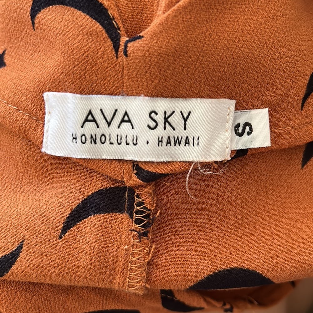 Ava Sky Orange and Black Jumpsuit - Picture 6 of 6